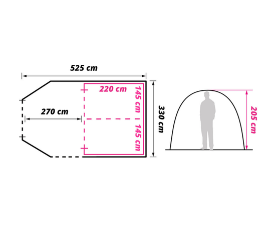 Tjald Obelink Summer 4 XL Easy Air