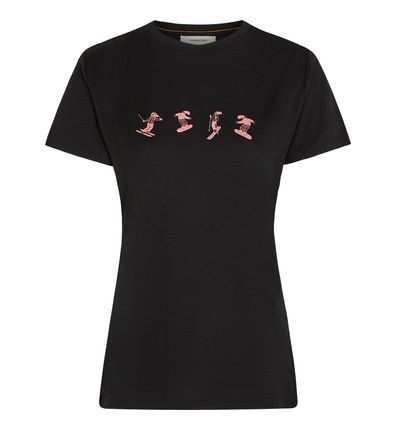 150 Tee Snow Day stuttermabolur dömu Blk