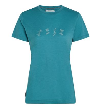 150 Tee Snow Day stuttermabolur dömu Topaz