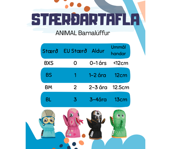 Animal barnalúffur