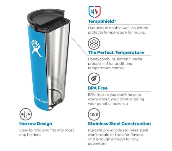 12oz/354ml kaffibrúsi með Flex Sip™ Lid