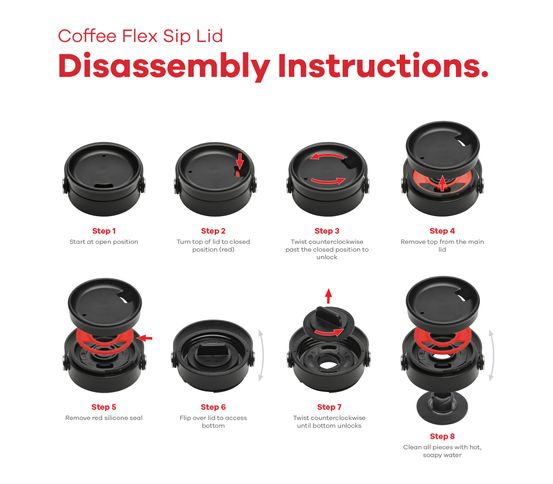 16oz/473ml ferðamál Flex Sip™ Lid