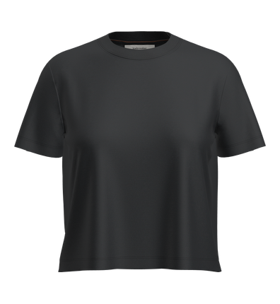 150 Tech Crop stuttermabolur dömu Blk