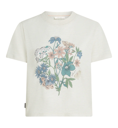 150 Tech Lite Crop Tee Flora dömu Ecru