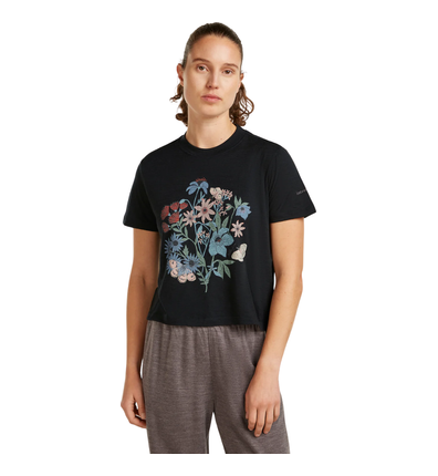 150 Tech Lite Crop Tee Flora dömu Blk