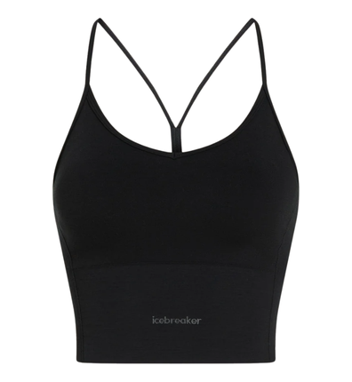 260 Seamless Rib Strappy tank Blk