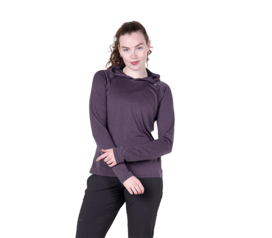 Glace síðermabolur með hettu dömu