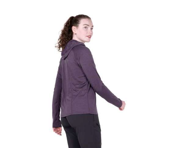 Glace síðermabolur með hettu dömu