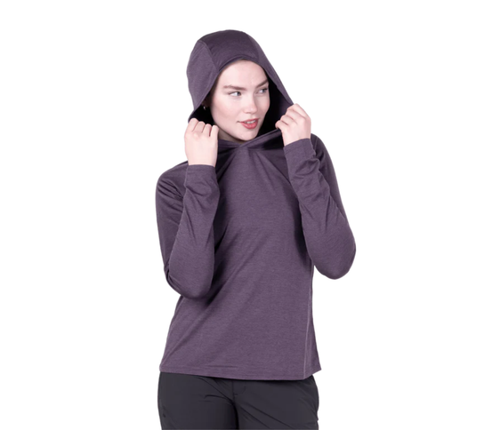 Glace síðermabolur með hettu dömu