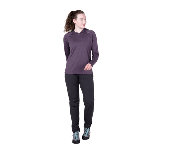 Glace síðermabolur með hettu dömu