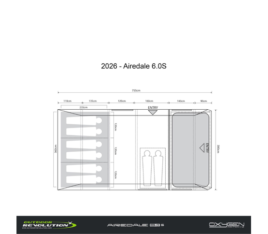 Airedale 6.0S Air uppblásið tjald