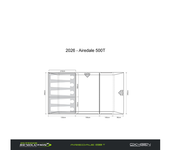 Airdale 500T Air uppblásið tjald