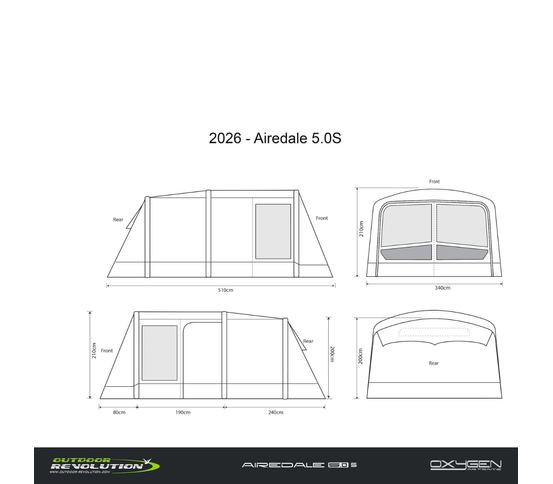 Airedale 5.0S Air uppblásið tjald