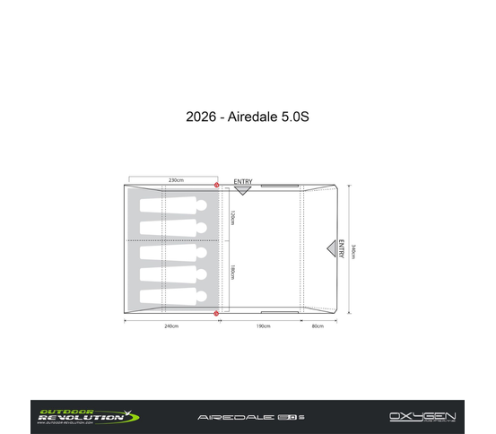 Airedale 5.0S Air uppblásið tjald