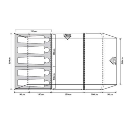 Camp Star 500XL uppblásið tjald