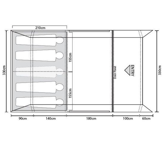 Atom 500 Air uppblásið tjald