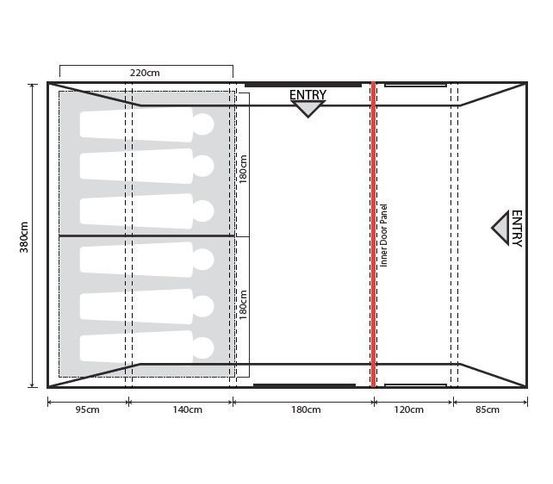 Atom 600 Air uppblásið tjald