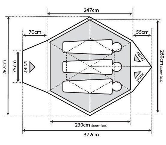 Q3.0+ fjölskyldutjald