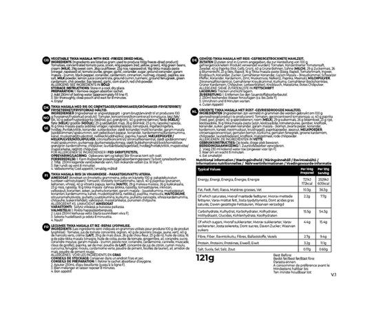 Tikka Masala með hrísgrjónum - grænmetis