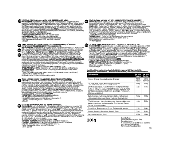 Tikka Masala - grænmetis - big pouch