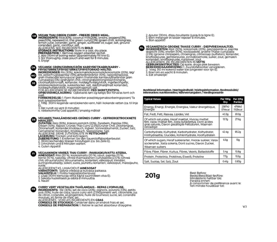 Thai Green Curry - Vegan - Big Pouch